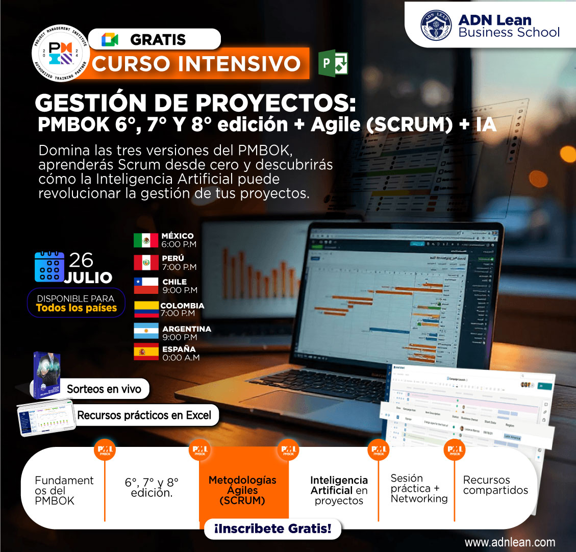 Curso gratis de Gestión de Proyectos + IA : PMBOK 8 en vivo | 2026 ...