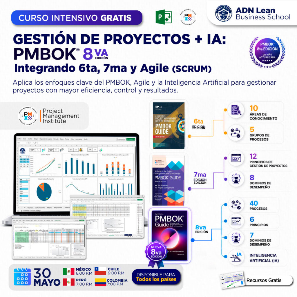 Curso gratis de Gestión de Proyectos + IA : PMBOK 8 en vivo | 2026 ...
